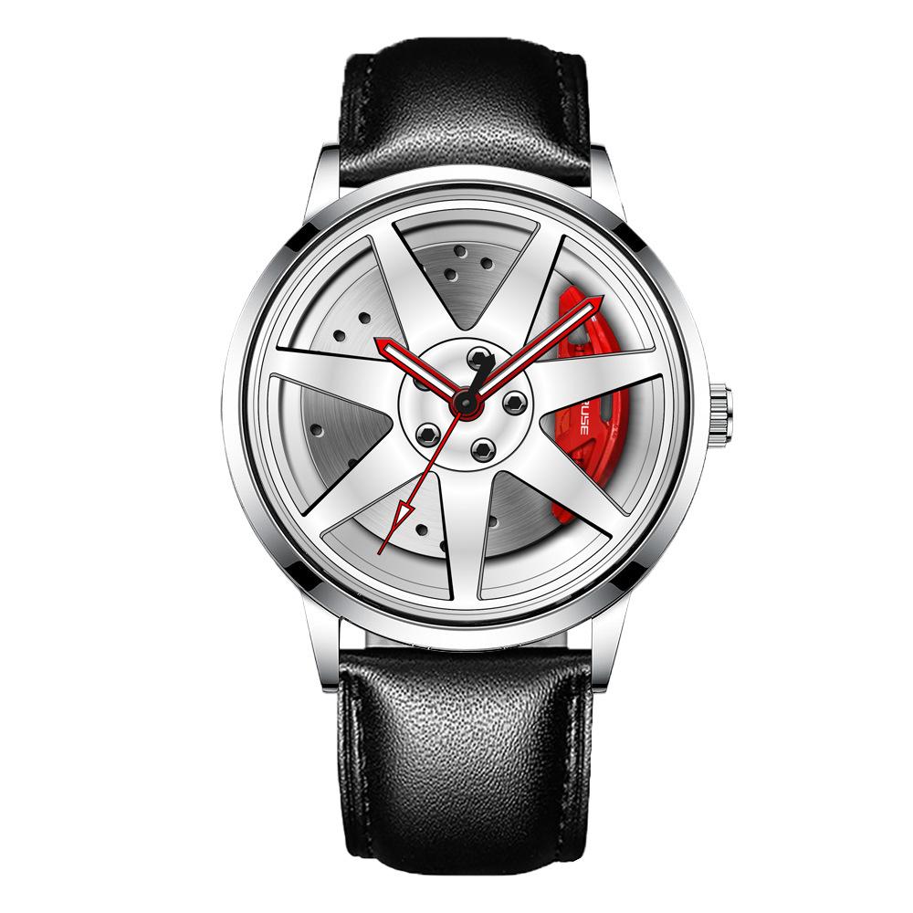 

Boruse Wheel Caliper Watch Fashion Men S Watch Women S Steel Belt Waterproof Quartz Movement