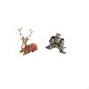 Reindeer Elk Deer Owl Sculpture Statue Tabletop Ornament Figurine for Living Room Office Bedroom