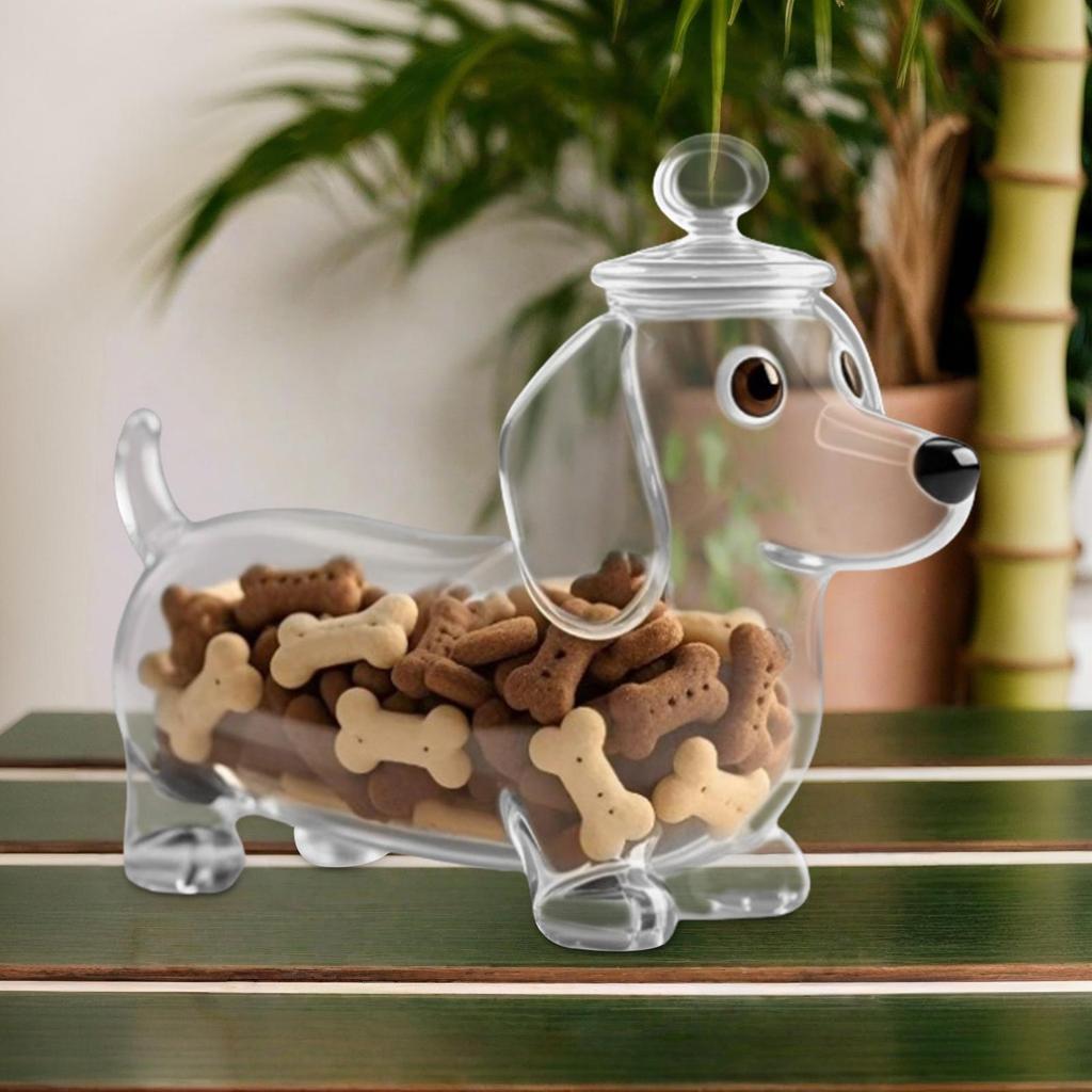Dog Food Snack Jars Airtight Dog Treat Jar For Pets Puppy Snack Cookie Storage Dispenser Fo Snack Meat Strips Biscuits Candy