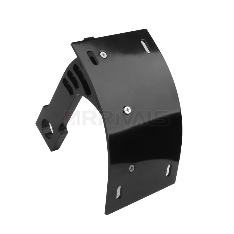 1"Axle License Number Holder plate Mount Curved Vertical For Motorcycle Bike