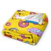 Soft Comfy Throw Blanket Camping S-Simpsons Characters Donuts Blankets Flannel Bedspread For Couch Chair Graphic Sofa Bed Cover