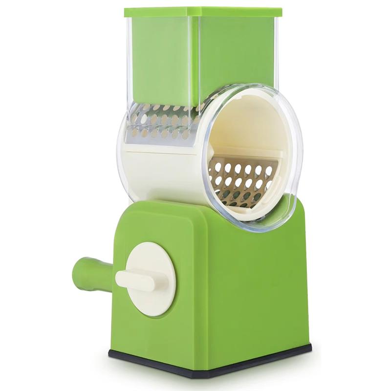 Practical-Rotary Cheese Grater - Manual Vegetable Slicer And Shredder With Handle, Strong Suction Base Efficient Slicing