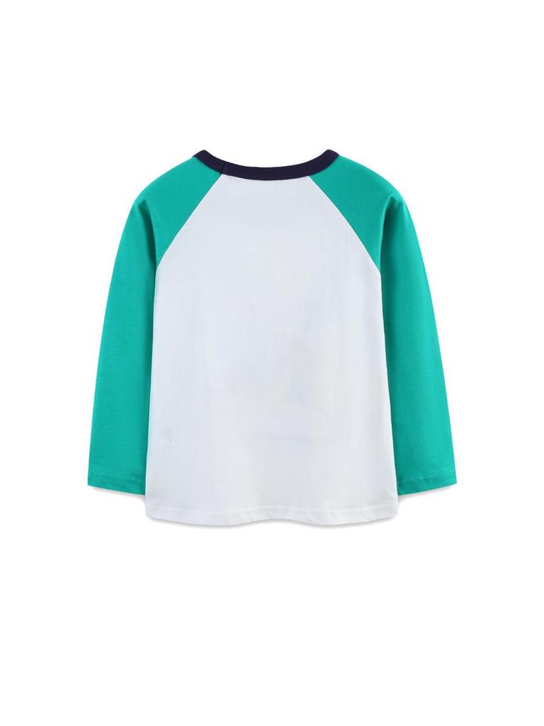 European Fashion Boys' Cartoon Block Long-Sleeve T-Shirt