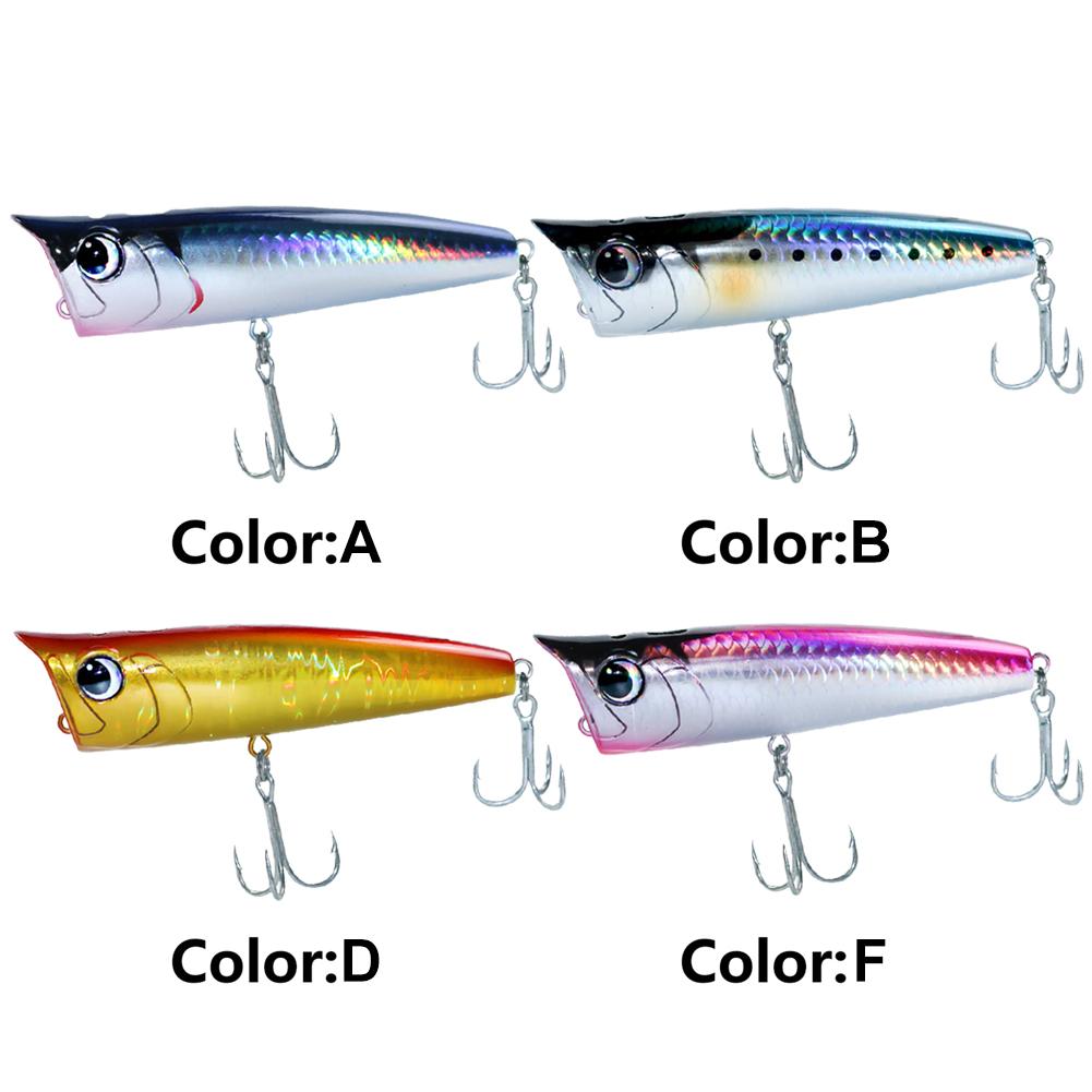 Popper Fishing Lure 90mm 15g Floating Fishing Lure 3D Eyes Artificial Wobbler Swimbait for Freshwater Saltwater Surface Fishing