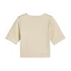 Puma Dare To Muted Motion T-Shirt Gerippt Ausgeschnitten Figurbetont Rundhals Kurzarm T-Shirt Damen Tops Off-White 627875-90