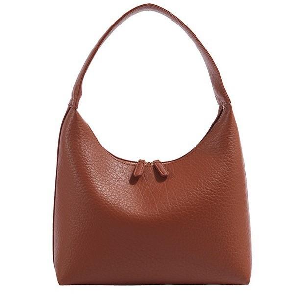 Ins Korean Bag Women's Solid Color Gentle Lady Handbag Simple and Versatile Shoulder Bag Armpit Bag
