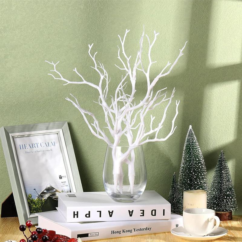 2/5pcs Plastic Branch Artificial Fake Antler Shaped Tree Twig Decorative Plants Garden Winter Home Christmas Wedding Table Decor