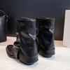 Women's Boots Retro Thick Heel French Pointed British Style Stacking Boot Autumn and Winter Trouser Boots Short Boots Womens