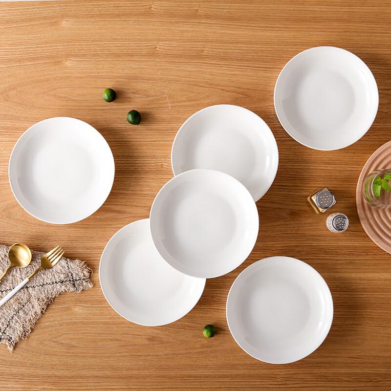 Huiliang 8-inch Ceramic Chinese Style Soup Plates (Set of 6)