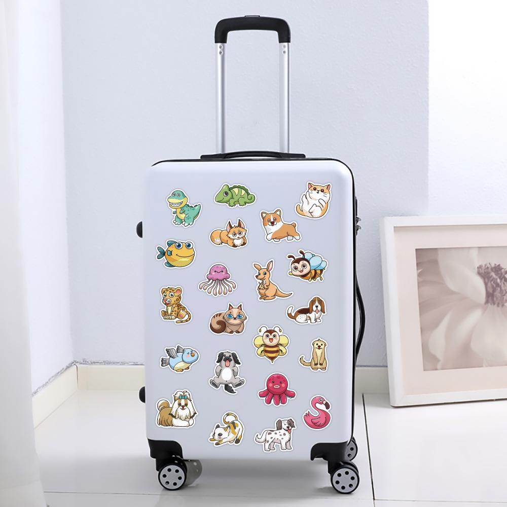 50Pcs Cute Animal Graffiti Stickers Kids Toy Fridge Phone Case Wall Room Cartoon Diy Aesthetic Vinyl Decor Children Girls