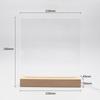 3D High-Transparency Atmosphere Night Light In Beech Wood with Uncarved Acrylic Board