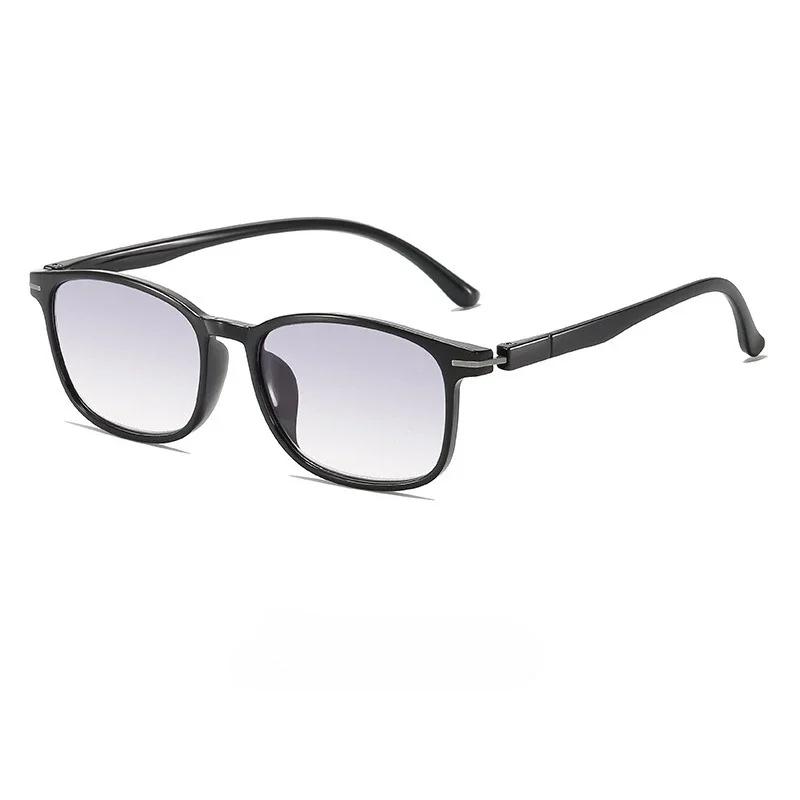 Fashion Pochromic Reading Glasses for Men Women New Trend Square Blue Light Blocking Eyewear Unisex Gradient Color Presbyopia
