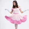 Carnival Halloween Lady Peach Princess Queen Costume Birthday Party Pink Dress Outfit Cosplay Fancy Party Dress