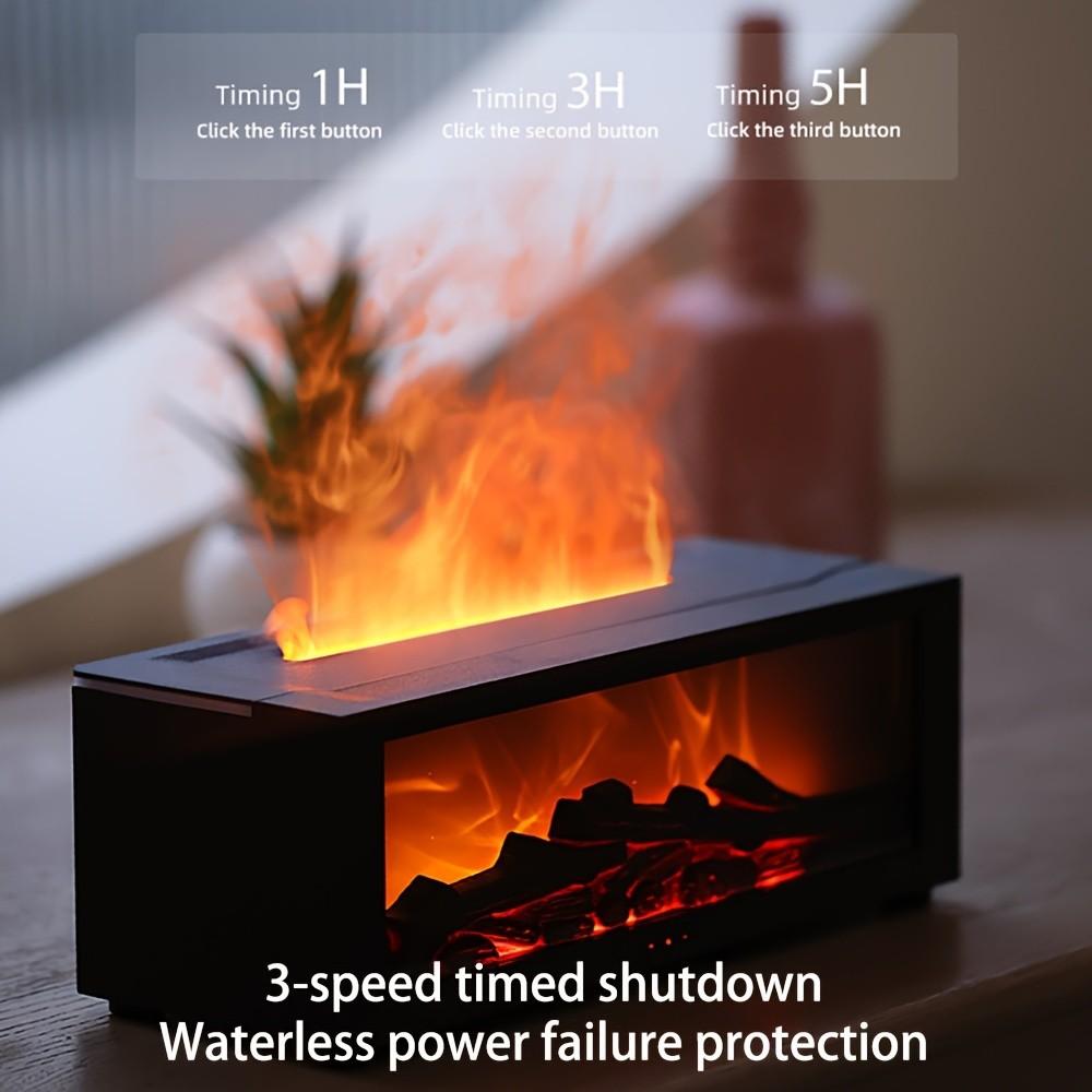 Simulazione 3D Fiamma Camino Umidificatore d'Aria Silenzioso Macchina per Aromaterapia ad Aria Diffusore di Fragranze ad Olio Essenziale Intelligente