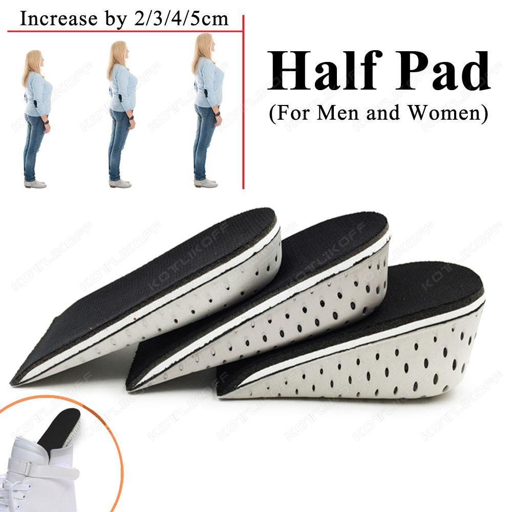 Ultralight Invisible Height Increase Insoles For Men Women Magnet Massage Shoe Heel Insert 2/3/4/5cm Taller Lift Damping Insoles