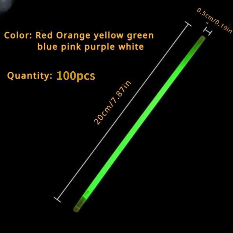 100pcs Party Glow Sticks, Glow Bracelets, DIY Glow-in-the-dark Event Supplies