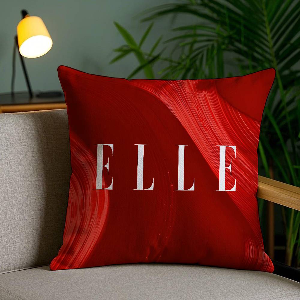 Healthy Style Home ELLE Living Pillow Case Anti-dustmite Pillowcase Invisible Zipper Silky Short Plush Sofa Cushion Cover