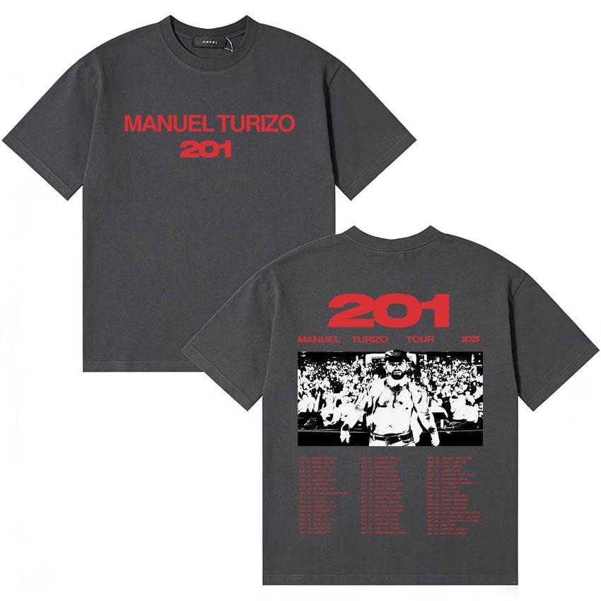 Unisexuel Turizo Trendy Music 201 Print T Shirt Unisex Women Oversized Short Sleeve Tee Shirts Casual Cotton Vintage Tshirt Streetwear