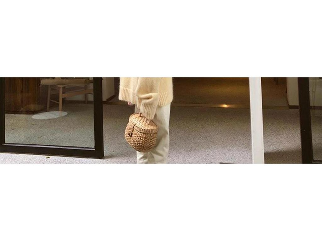 Milky Yellow Mohair Loose Knit Sweater - Women's Spring/Summer Petite Lazy Style, Thick Round Neck Pullover