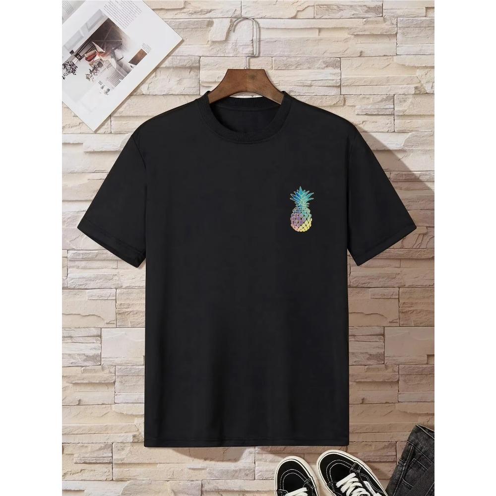 

Футболка оверсайз с принтом ананасов XXXXXL чёрный
