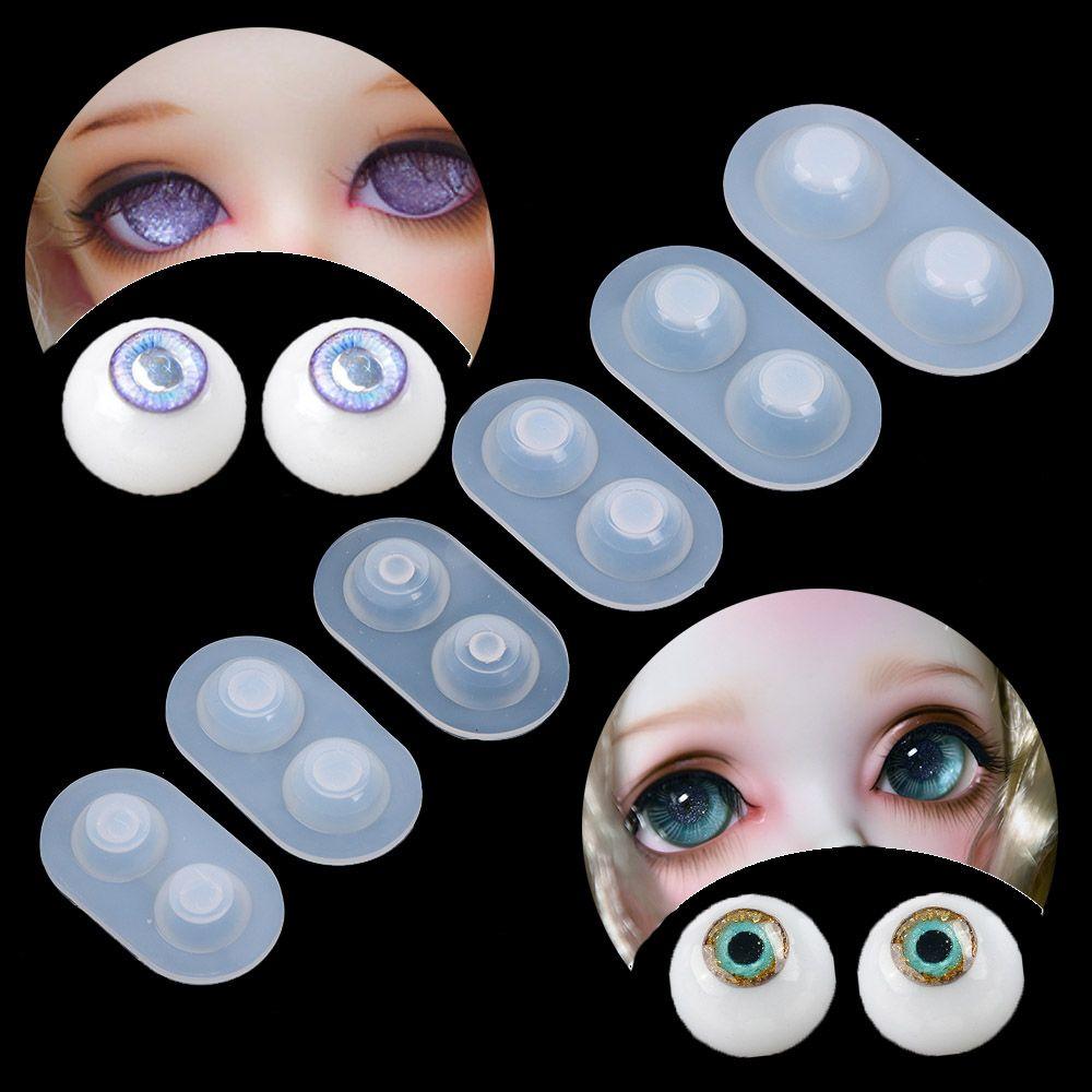 Various Size Creative Doll's Eyes Mold Half Round Eyeballs Silicone Casting Mould Resin Crystal Craft Tools DIY Handmade Toy