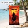 Yellowstone Custom Name Printed Beach Towel Personalized Soft Towel For Swimming Beach Travel