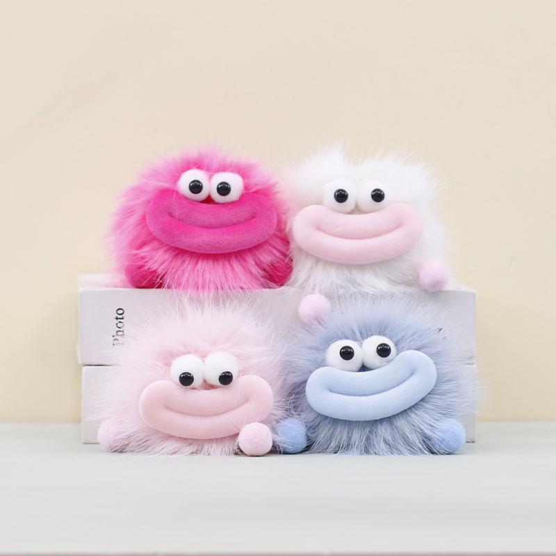Plush Animal Stuffed Keychain With Big Mouth Design For Bag Ornament Bag