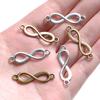 100Pcs Antique Metal Infinite Shape Beads 8 Forever Sign Spacer Beads For Jewelry Making Bracelet Necklace Findings Supplies