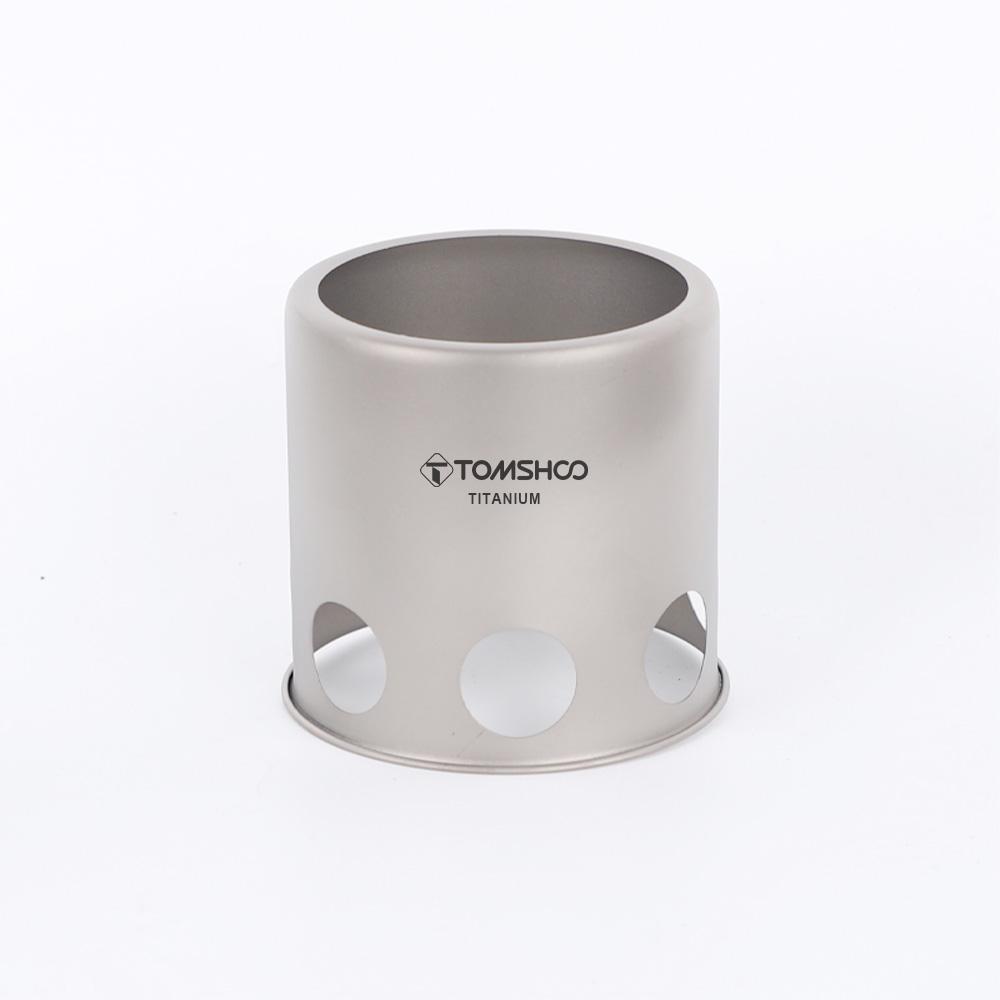 TOMSHOO Portable Camping Wood Burning Stove Easy Assemble Small Titanium Wood Tent Stove