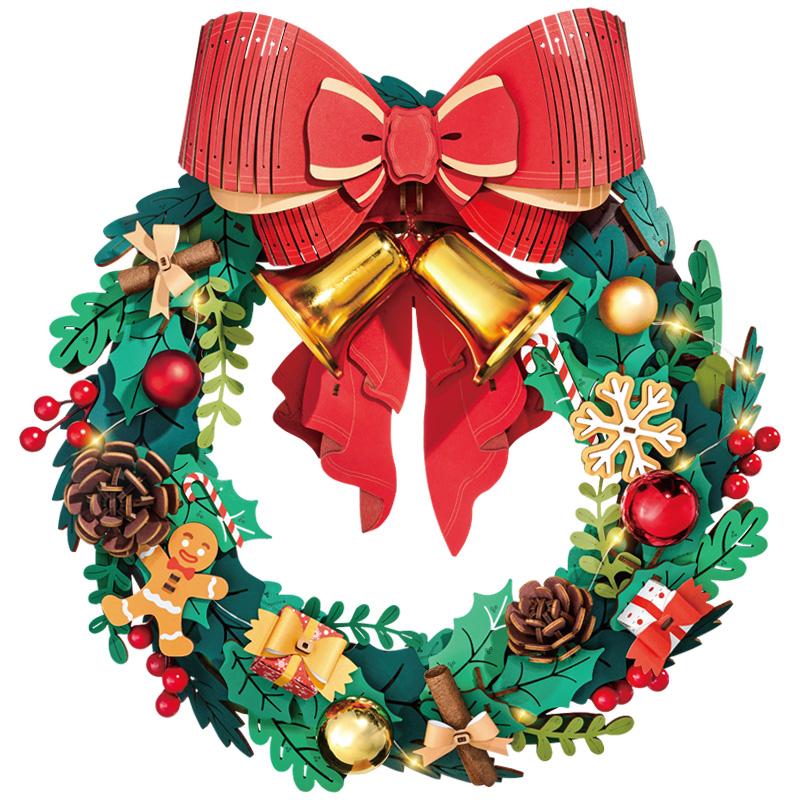 Rolife If Creation Collection Christmas Wreath Wooden Building Blocks 252pcs TGL04 TGL04