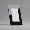 Black Mirror Acrylic Wall Light Switch Flame Retardant Panel Button 2 Gang 1 Way 2 Way Wall Rocker Double Switch On/Off 110-250V
