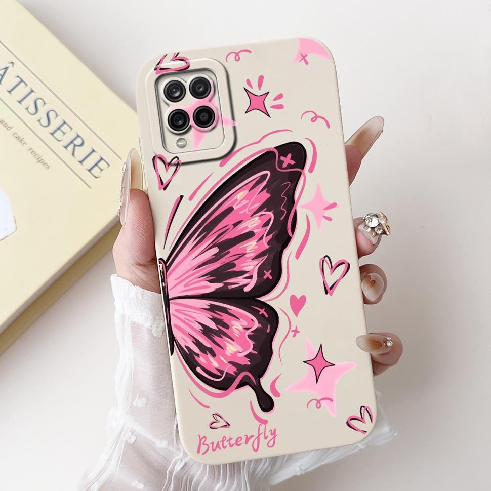 For Samsung Galaxy A12 Case Cute Cats Butterfly Soft Silicone Phone Cases For Samsung A12 A 12 GalaxyA12 ShockProof Back Cover