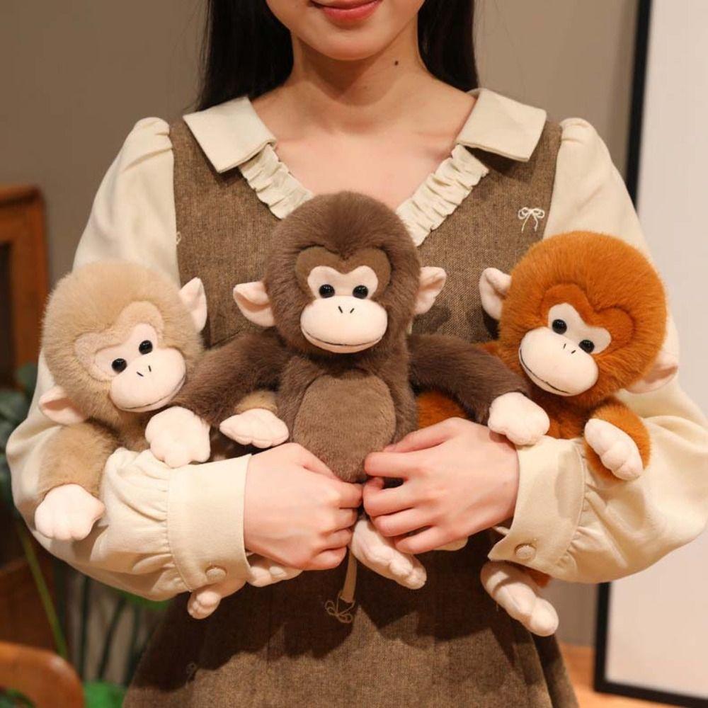 Birthday Gift Stuffed Monkey Simulation Cartoon Monkey Realistice 28/40Cm Orangutan Baby