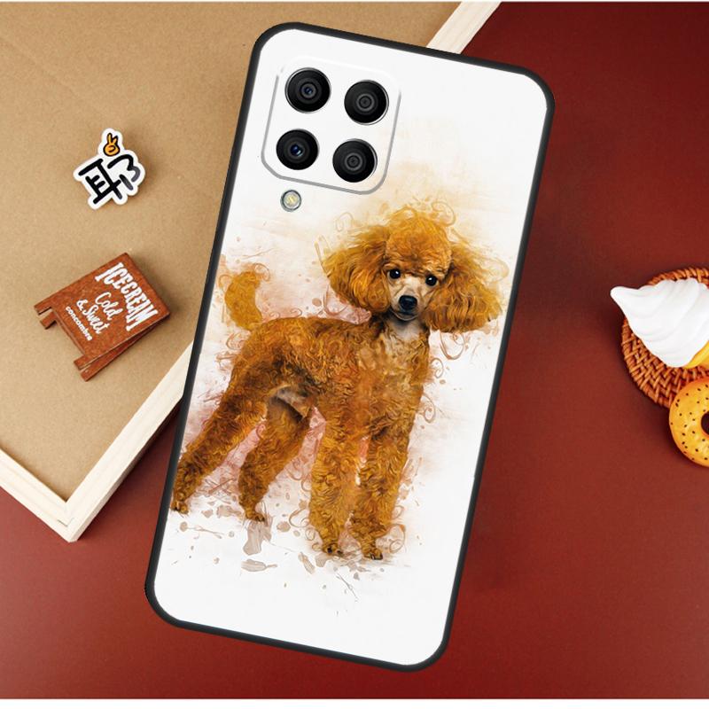Cute Cartoon Poodle For Samsung Galaxy M33 M53 M23 M13 M11 M51 M14 M34 M54 M20 M30s M12 M32 M52 M15 M55 Case