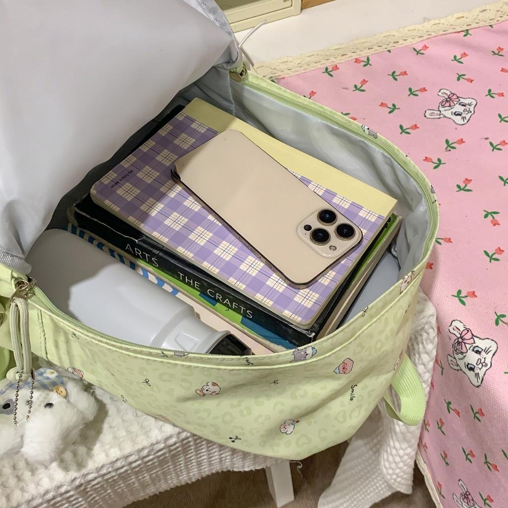 Schoolbag Yunyu Milk Yellow Cute Fun Manknitted Schoolbag Japanese Girl Lazy Atmosphere Casual Versatile Travel Backpack
