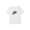(WMNS) Sportswear Essentials Logo T-shirt Asia Sizing 'White Black' Women's DX7907-100