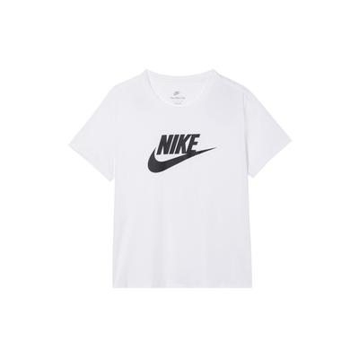 (WMNS) Sportswear Essentials Logo T-shirt Asia Sizing 'White Black' Women's DX7907-100