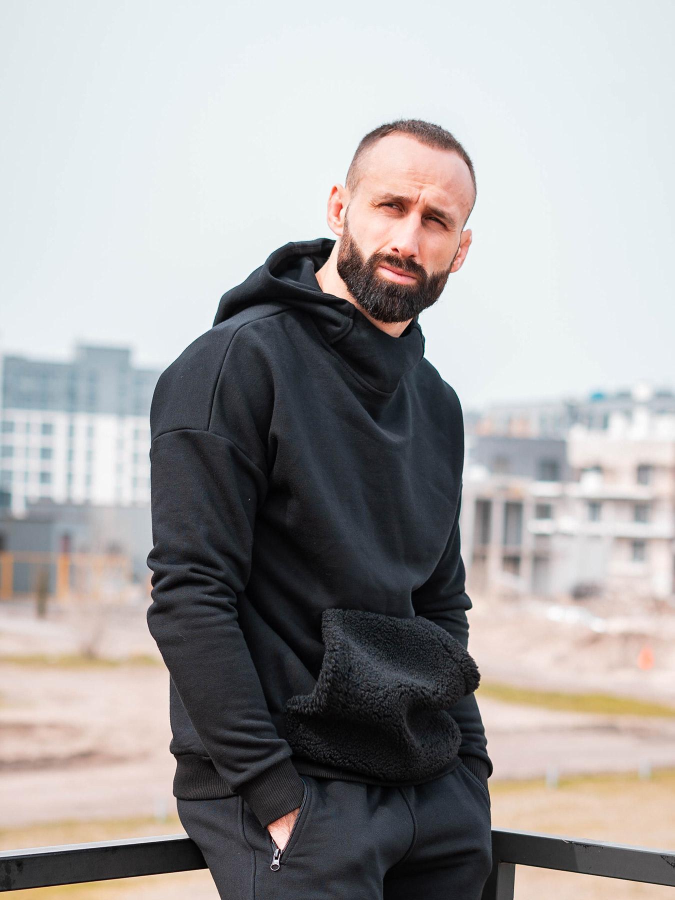 

Худі спортивне оверсайз Custom Wear Teddy чорне XL чорний