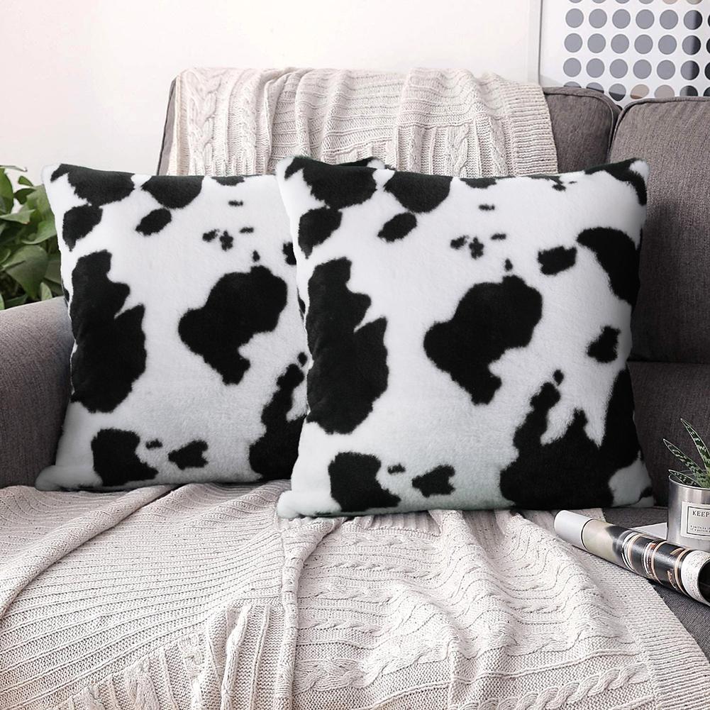 

Pillow Cover Cow Pattern Print 45 45cm Sofa Pillow Case Sofa Cushion Cover Black