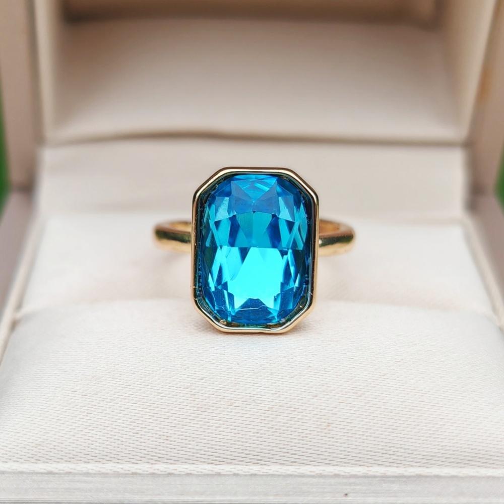 

1 шт. Модные квадратные кубические циркониевые открывающиеся регулируемые кольца для женщин, стекируемые парные кольца, ювелирные изделия, аксессуары для свадебной вечеринки синий