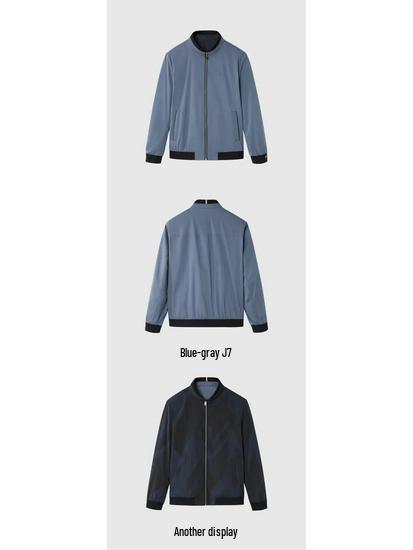 Men's Autumn Double-Sided Casual Stand-Up Collar Jacket