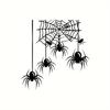 3Pcs PVC Spider Wall Decal for Light Switch Removable Spider Web Sticker Festive Home Decoration for Living Room, Bedroom, and Party Decor