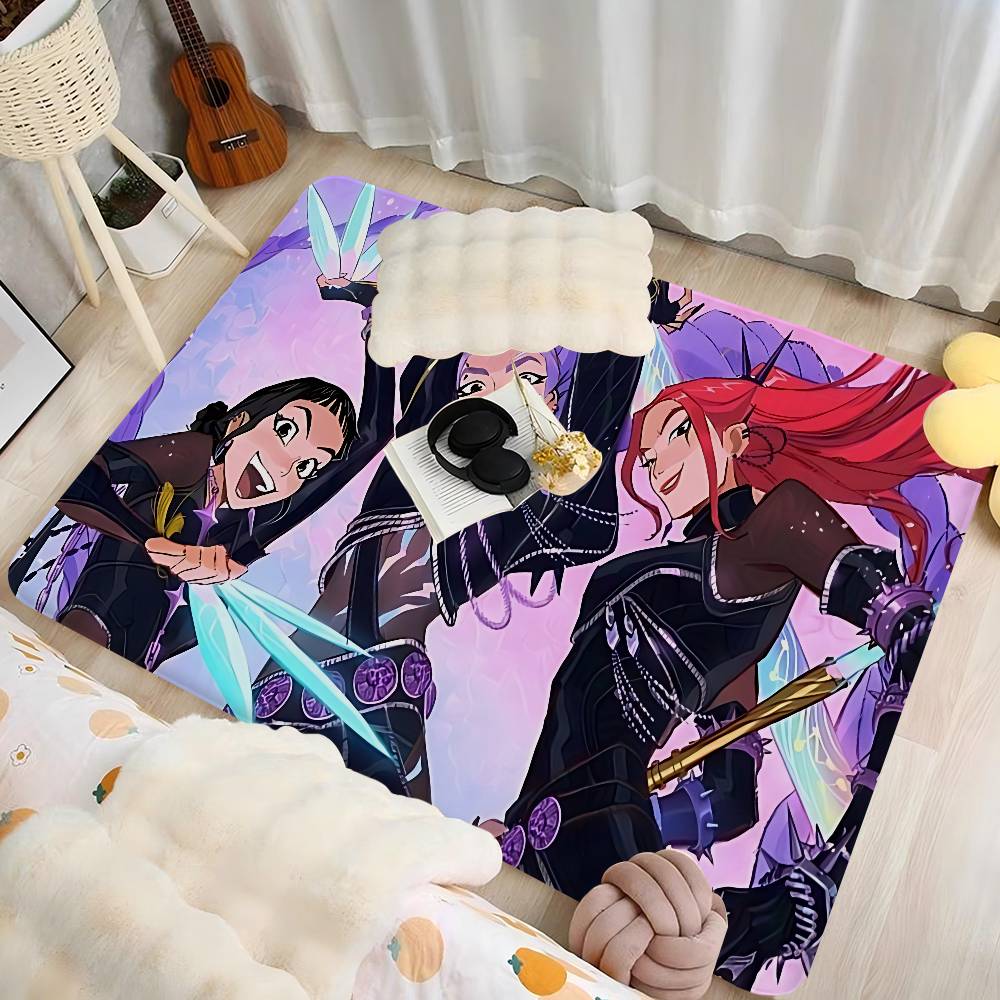 Kpop D-demon Hunters Entrance Door Mat Nordic Style Bedroom Living Room Doormat Home Balcony Anti-Slip Modern Home Decor