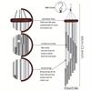 12 Tubes Rotating Solid Wood Aluminum Pipe Wind Chime Waterproof 12 Pipe Classic Matching Music Wind Chime Home Decoration