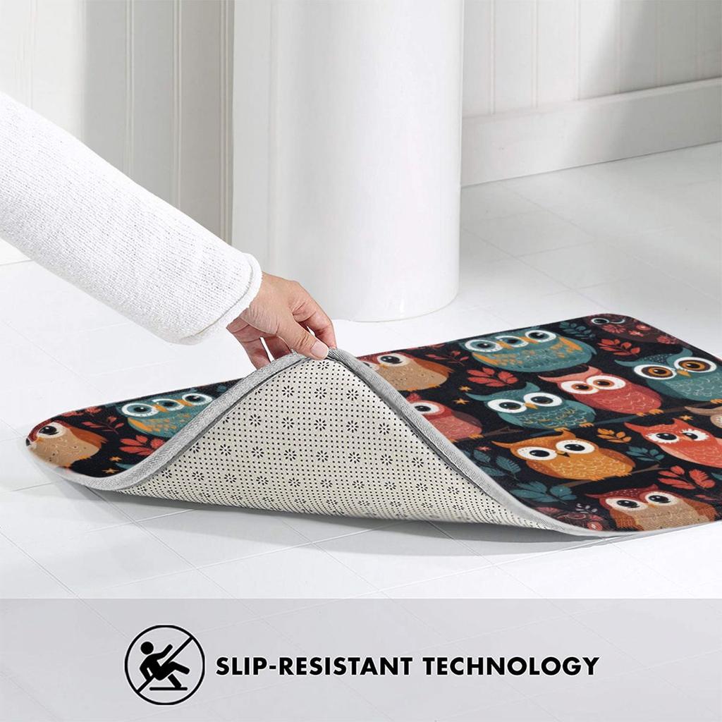 Owl Minimalist Pattern For Printing Non-slip Doormat Floor Mat Carpet Rug for Kitchen Entrance Home Balcony Footpad Mats