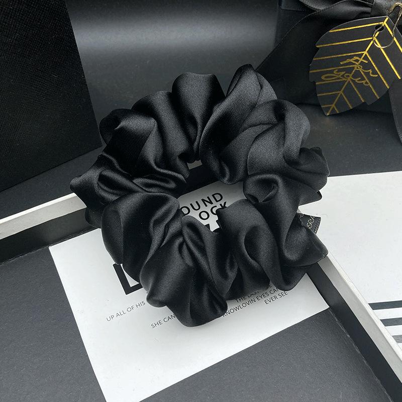 Premium Satin Solid Color Scrunchie for Women - Korean Style Elastic Hair Tie