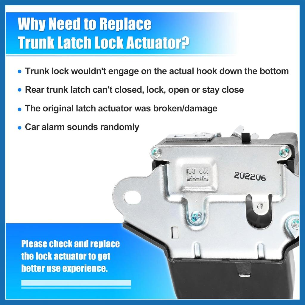 Trunk Latch Lock Actuator 81230-C1500 for Hyundai Sonata 2018-2019 Sedan Tailgate Door Latch Lock Actuator Motor Rear Trunk Lid Lock Latch Actuator