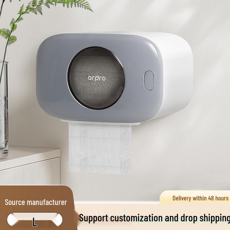 

Настенный держатель для туалетной бумаги - Присоска, коробка для туалетной бумаги и полка для хранения.