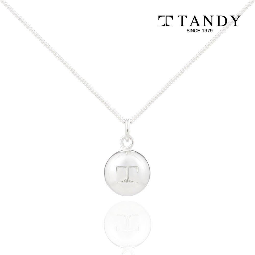 

[Tandy] 92.5 Silver Volume Ball Pendant Long Chain 70 Necklace Tdn602
