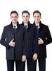 Men's Mid-Length Cashmere Coat: Double-Faced Wool, Mink Down, Stand Collar Winter Outerwear for Middle-Aged Dad